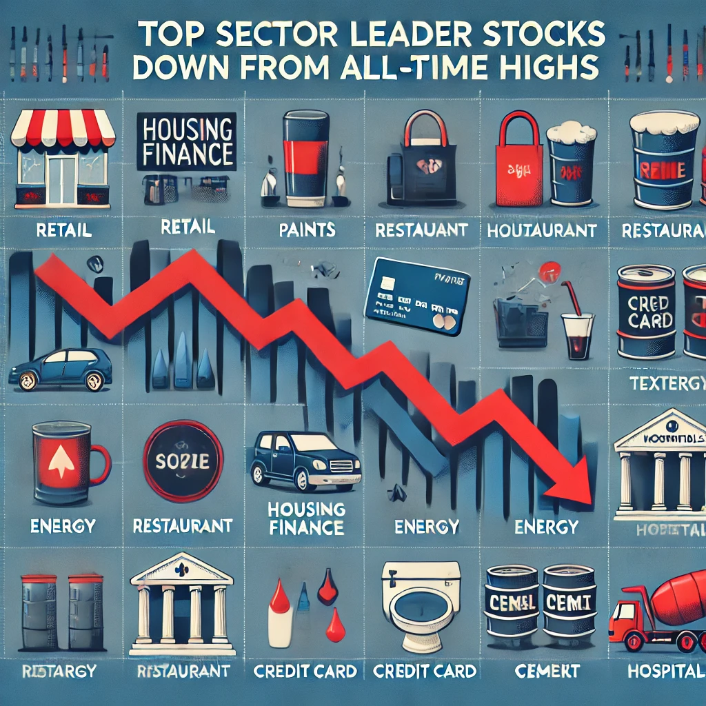 Top Sector Leader Stocks Which are Down from All-Time High Prices!