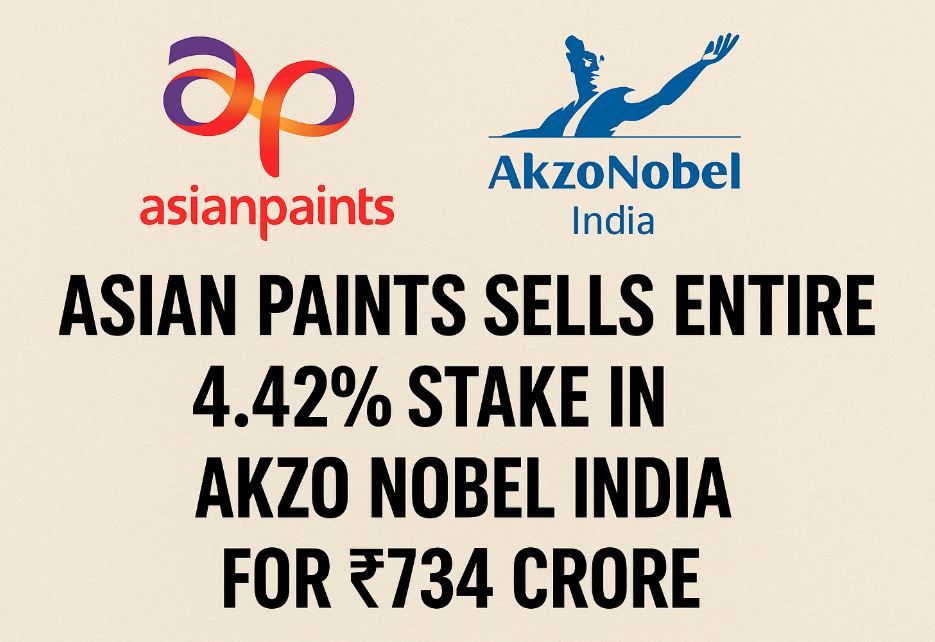 Asian Paints Sells Entire 4.42% Stake in Akzo Nobel India for ₹734 Crore: A Strategic Move Amidst Industry Shake-Up